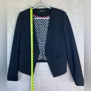 Mario Serrani Italy Women’s Black Stretch Knit Fully Lined Blazer Size M